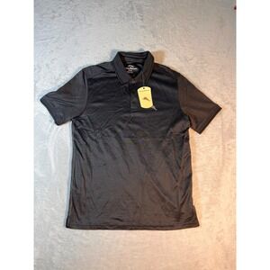 NEW Tommy Bahama Size M Mens Polo Shirt Short Sleeve Rococo Island Black Stripes